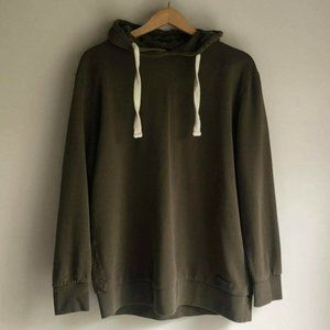 ZARA Olive Green Hoodie Sweatshirt - M